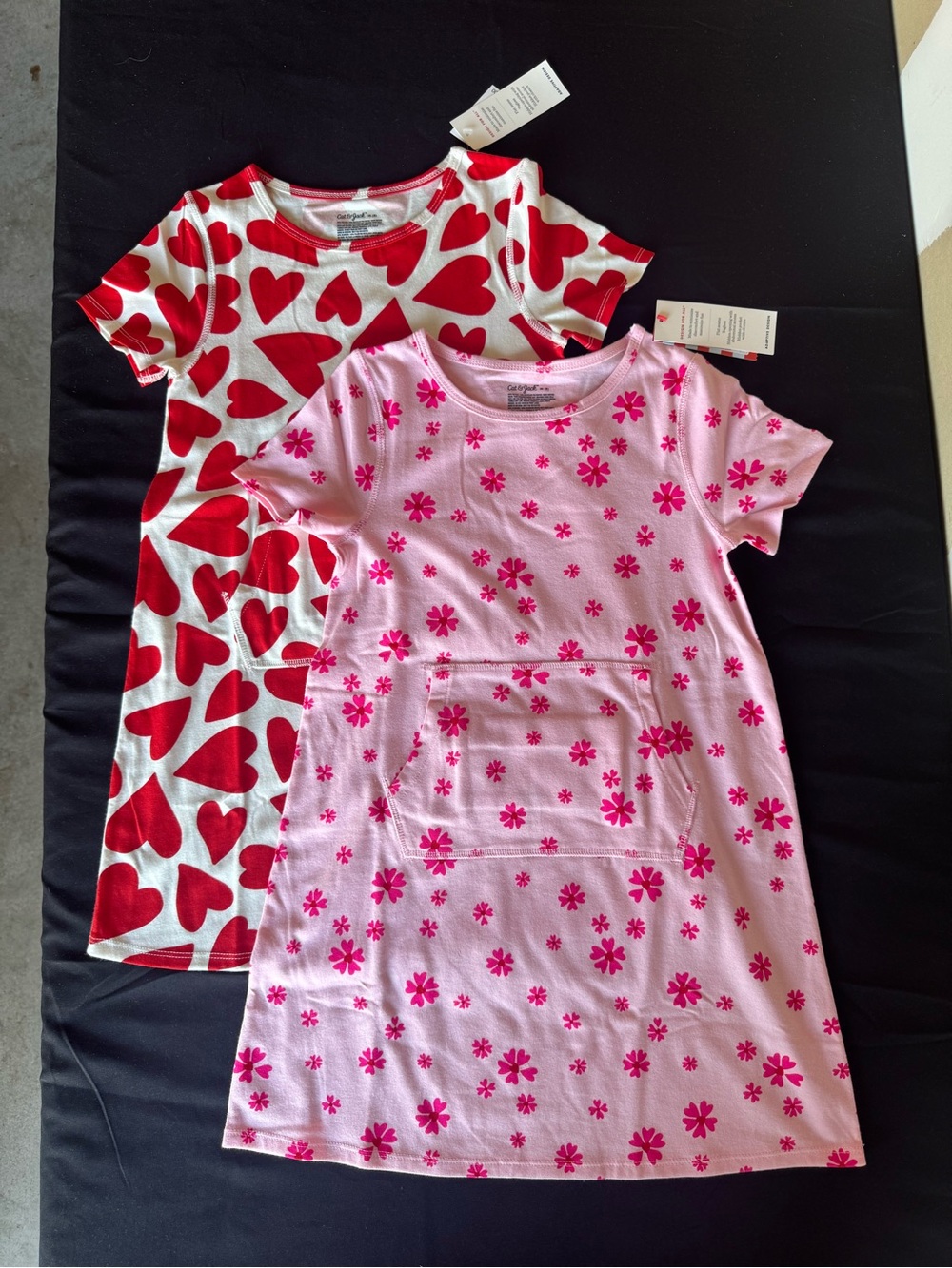 NWT Cat & Jack Girls 2-Pack Adaptive Pocket Short Sleeve Dresses